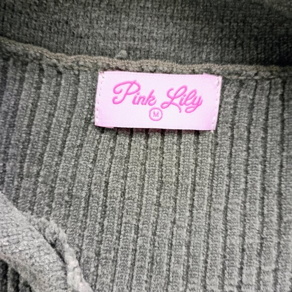 Pink Lily Green Soft Coroury Shacket Size - Picture 3 of 4